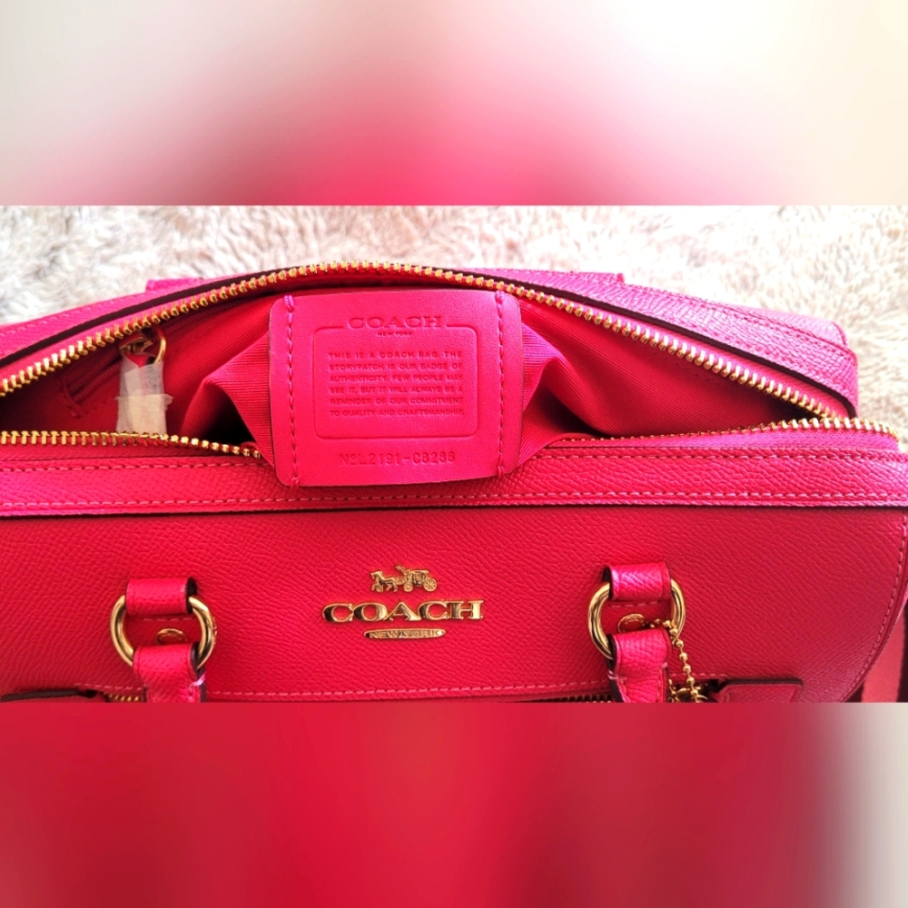 Coach Hot Pink Rowan Crossbody Bag, NWT - Picture 5 of 6